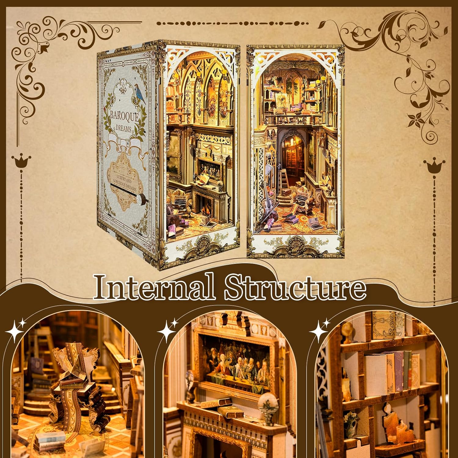 HYUKBI DIY Booknook Dollhouse Kit