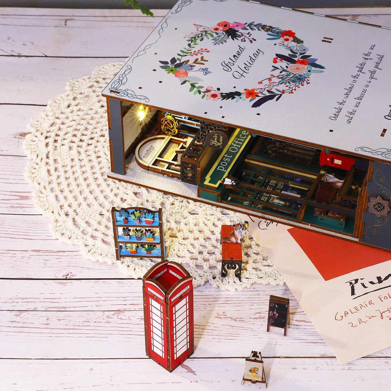 HYUKBI DIY Booknook Dollhouse Kit