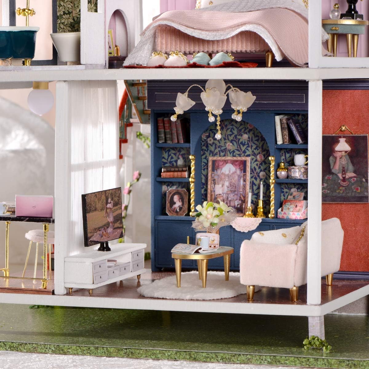 HYUKBI DIY Miniature House Kit with LED Light
