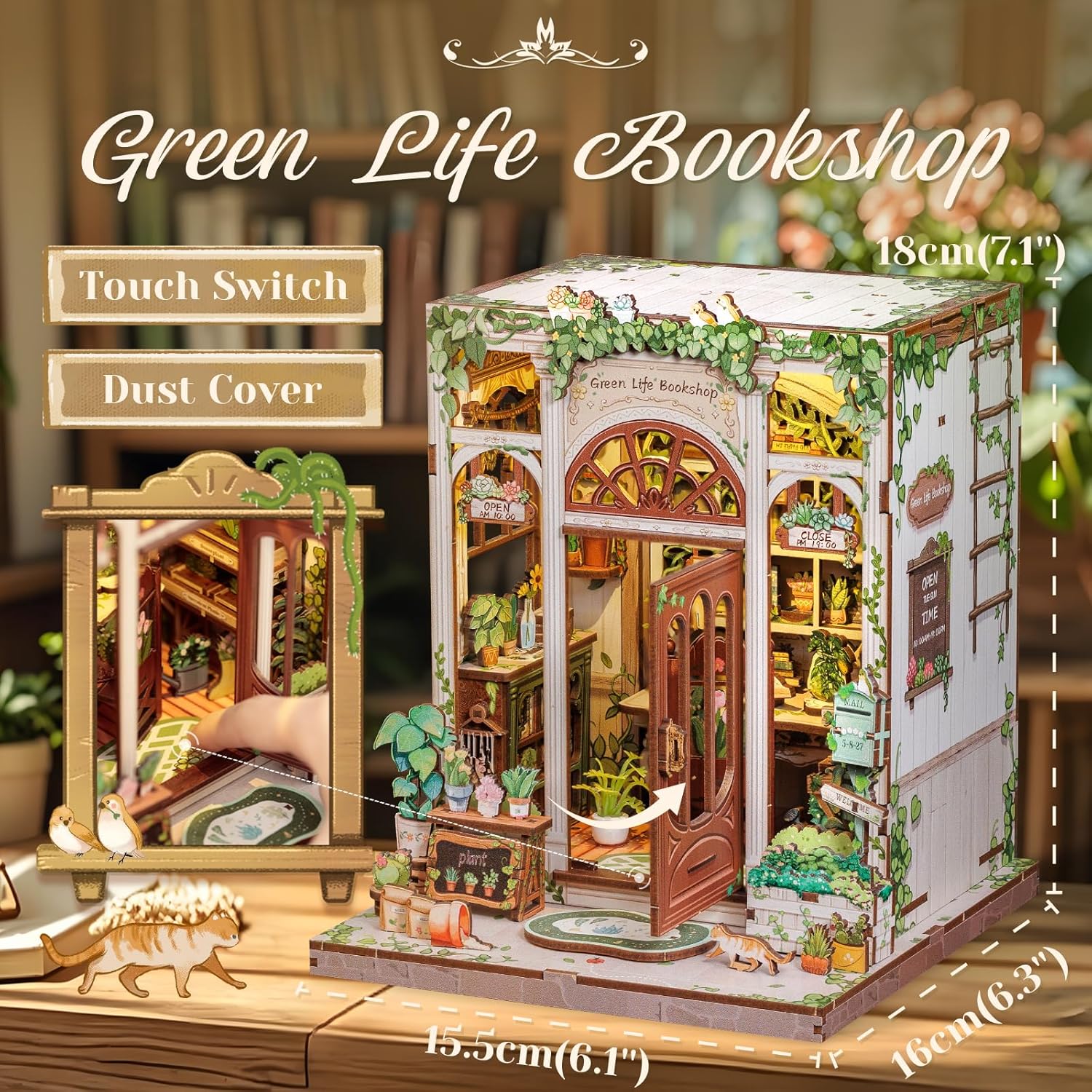 HYUKBI DIY Booknook Dollhouse Kit