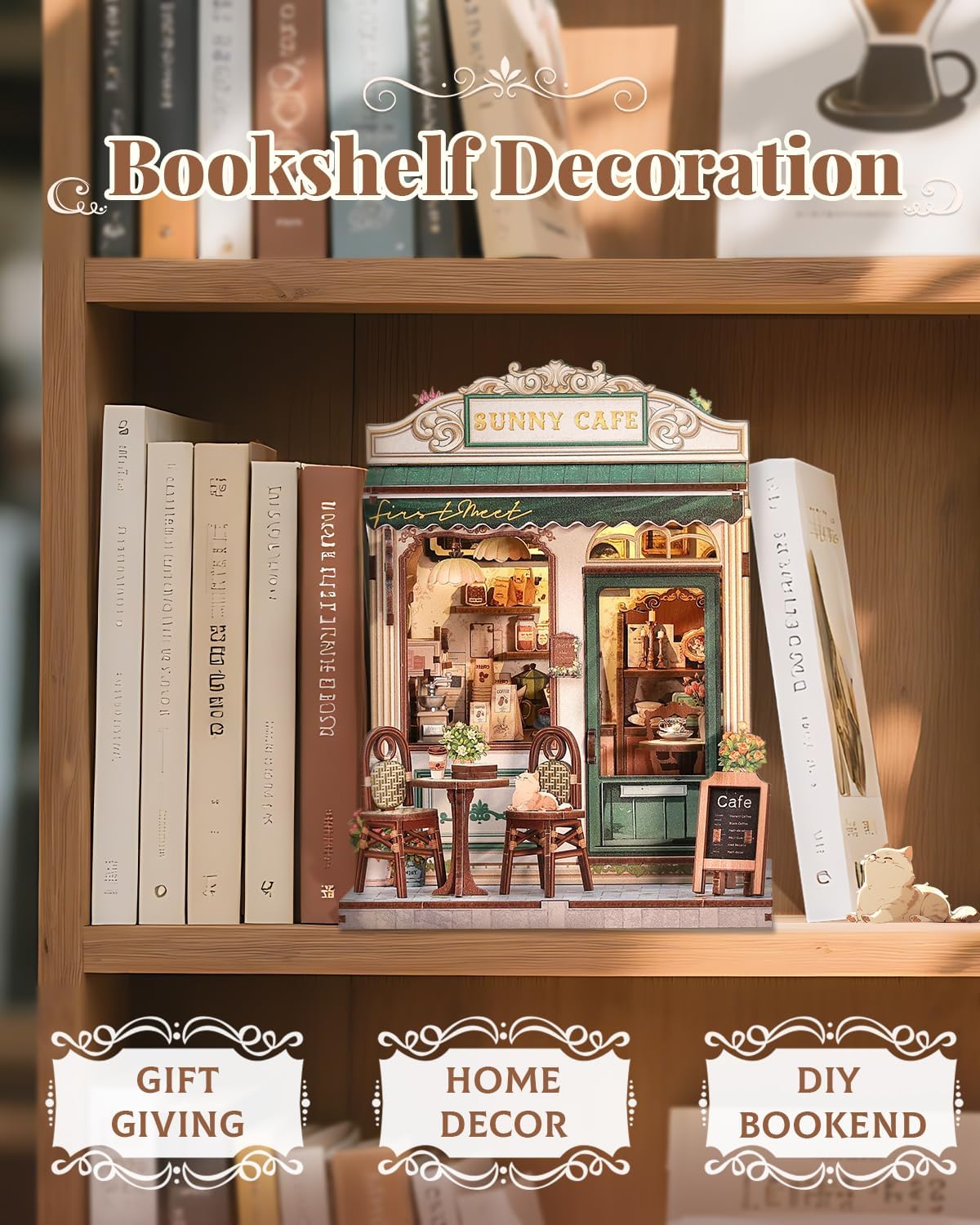 HYUKBI DIY Booknook Dollhouse Kit