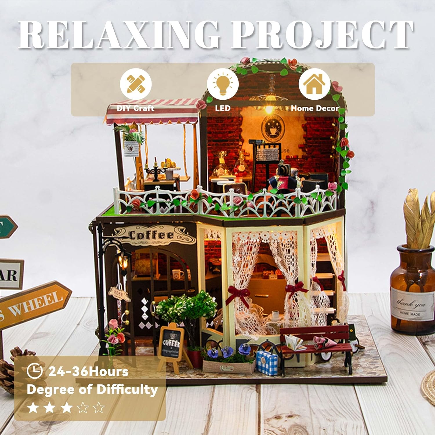 Building block, 1000pcs jigsaw puzzle, 2025 new puzzle, Adult Puzzle, Cartoon Puzzle, jigsaw puzzles,, puzzle 2000, DIY Miniature Dollhouse, Rolife, Cutebee, HYUKBI, DIY Booknook, Bookend, Dollhouse Kit, 3D Wooden Puzzle, Micro Building Blocks Set, Christmas Holiday gift 