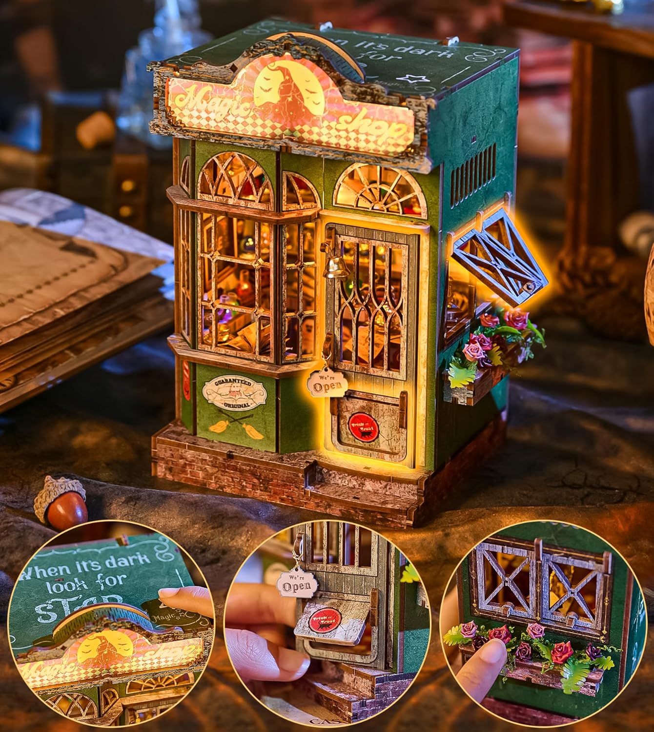 DIY Miniature Dollhouse
Rolife Cutebee HYUKBI DIY Booknook Dollhouse Kit 3D Wooden Puzzle 
Micro Building Blocks Set
Blindbox plush cute toy