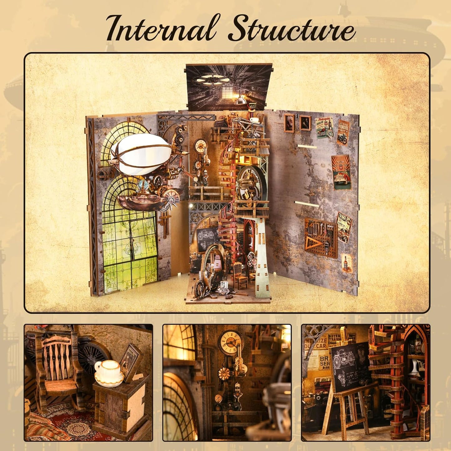 DIY Miniature Dollhouse
Rolife Cutebee HYUKBI DIY Booknook Dollhouse Kit 3D Wooden Puzzle 