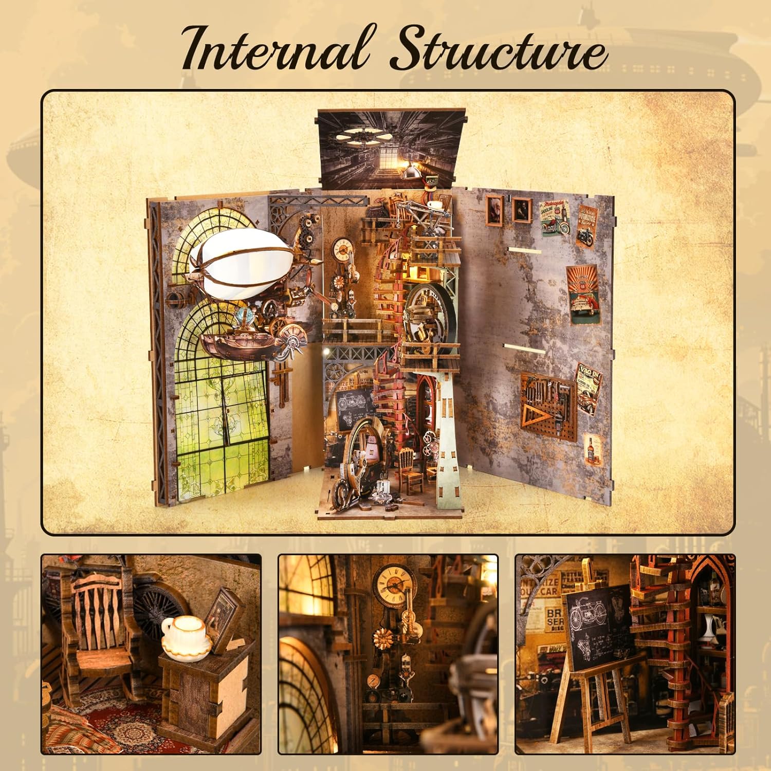 DIY Miniature Dollhouse
Rolife Cutebee HYUKBI DIY Booknook Dollhouse Kit 3D Wooden Puzzle 