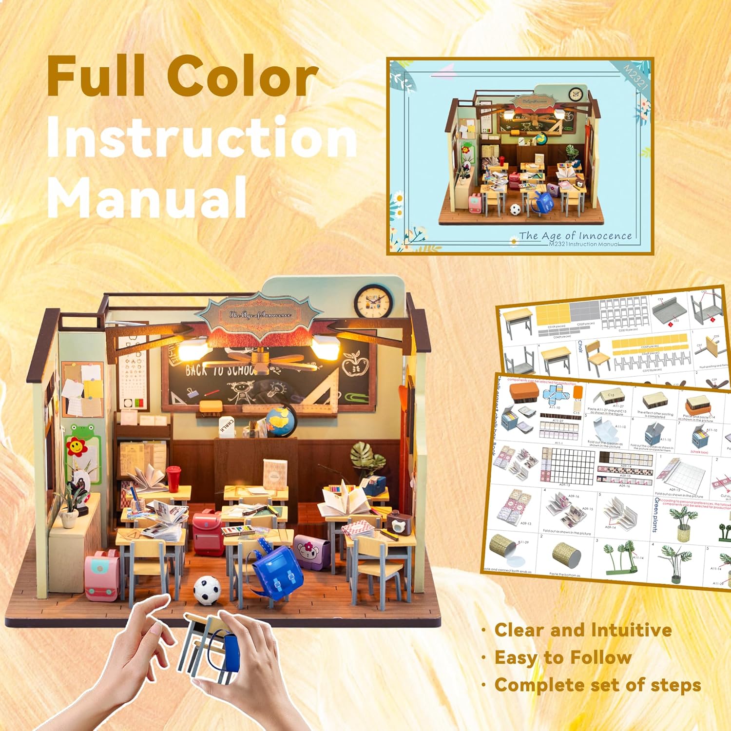 HYUKBI DIY Booknook Dollhouse Kit