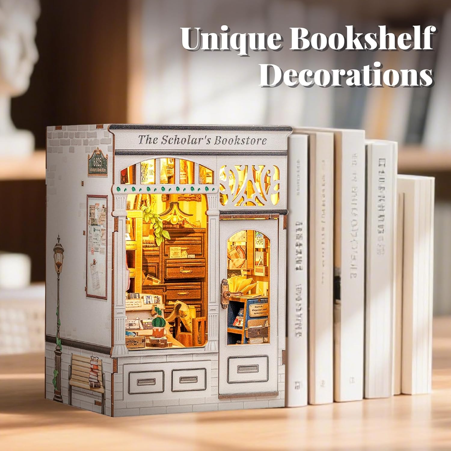 DIY Miniature Dollhouse
Rolife Cutebee HYUKBI DIY Booknook Dollhouse Kit 3D Wooden Puzzle 
Micro Building Blocks Set