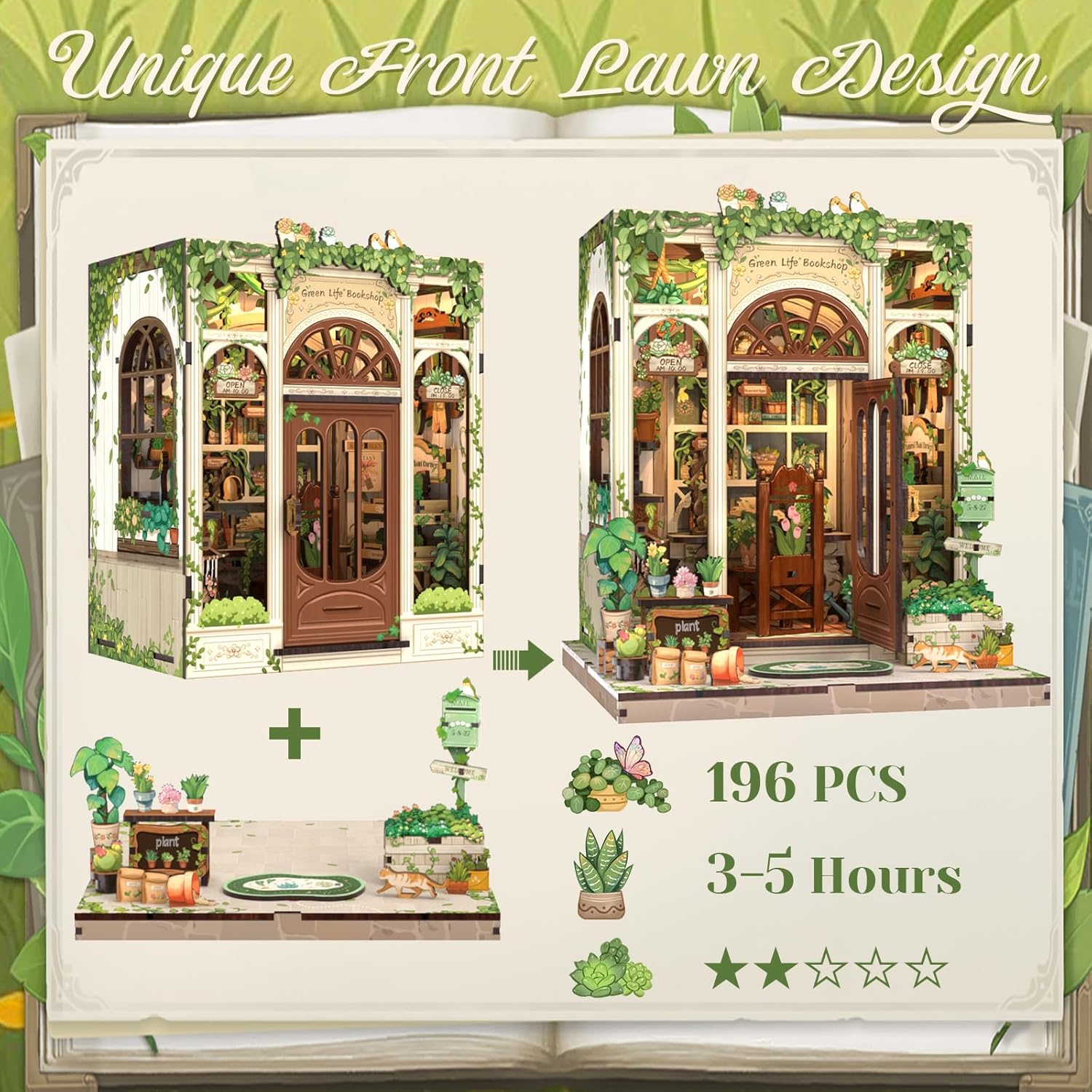 HYUKBI DIY Booknook Dollhouse Kit