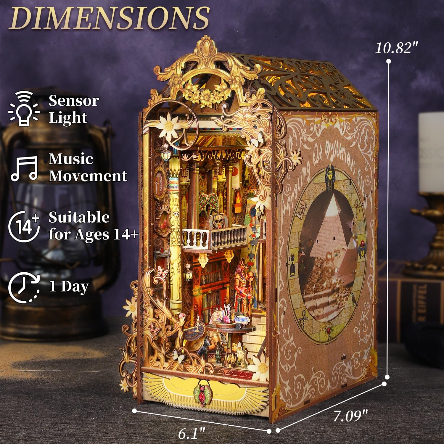 HYUKBI DIY Booknook Dollhouse Kit v