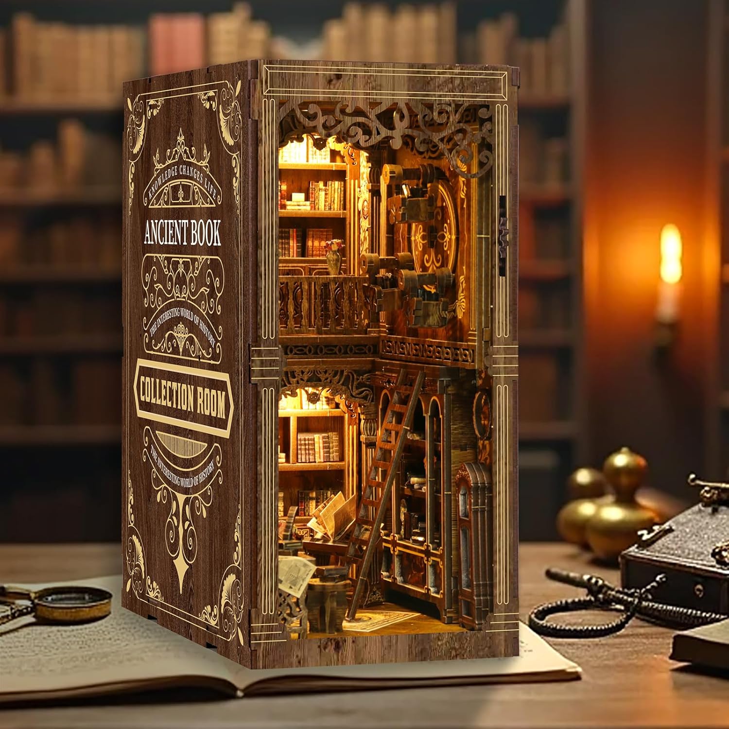 DIY Miniature Dollhouse
Rolife Cutebee HYUKBI DIY Booknook Dollhouse Kit 3D Wooden Puzzle 
Micro Building Blocks Set