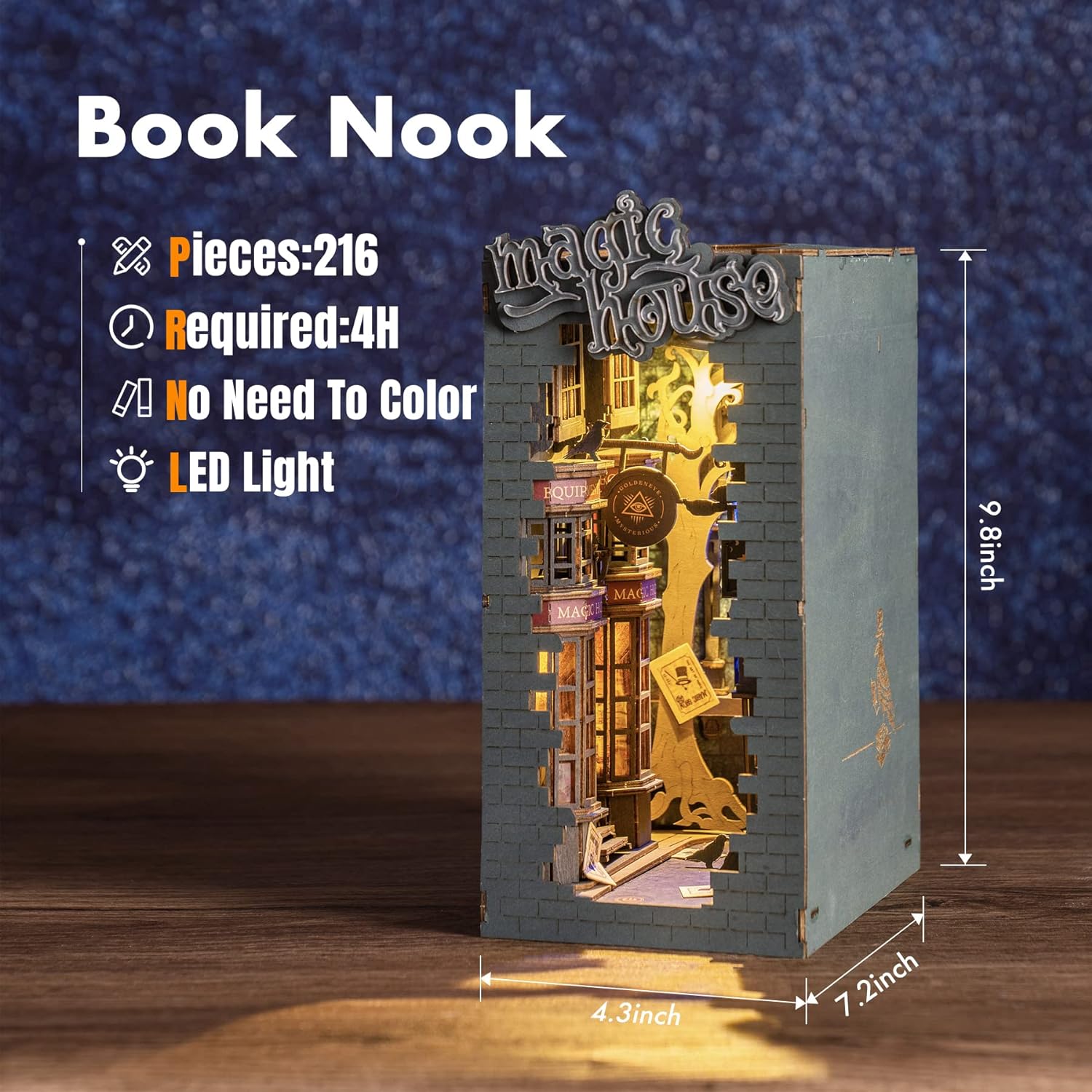  DIY Book Nook Kit-Magic House