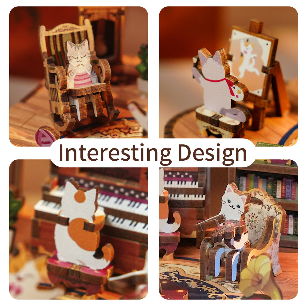 DIY Miniature Dollhouse
Rolife Cutebee HYUKBI DIY Booknook Dollhouse Kit 3D Wooden Puzzle 
Micro Building Blocks Set
Blindbox plush cute toy
