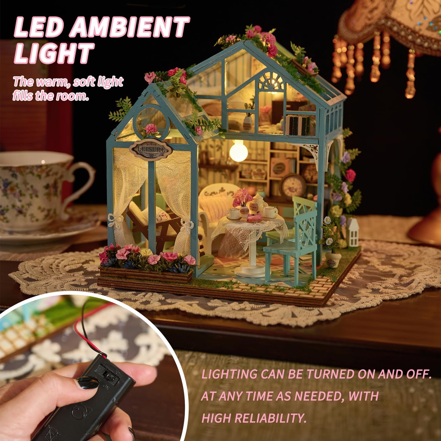 Rolife Cutebee HYUKBI DIY Booknook Dollhouse Kit 3D Wooden Puzzle