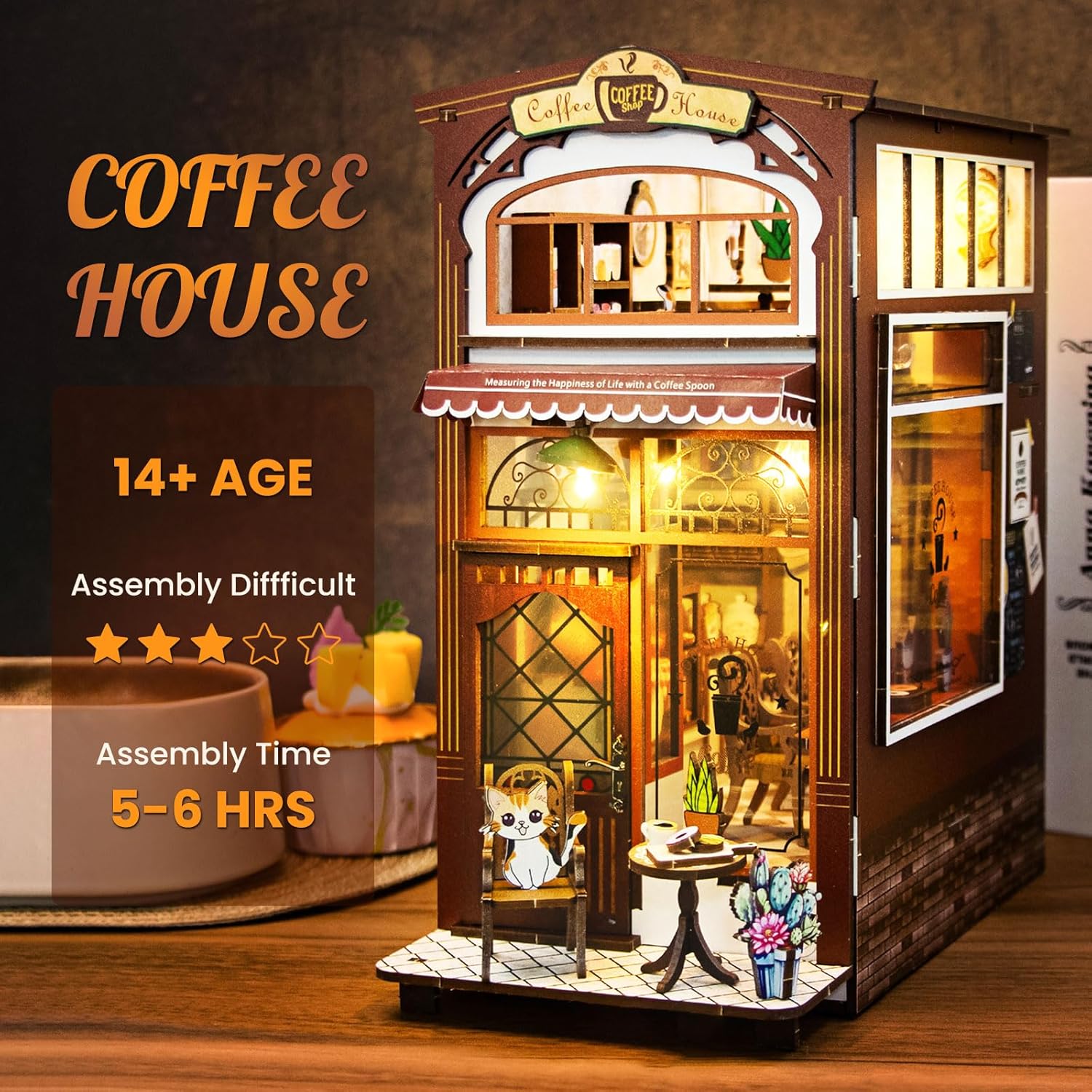 DIY Miniature Dollhouse
Rolife Cutebee HYUKBI DIY Booknook Dollhouse Kit 3D Wooden Puzzle 
Micro Building Blocks Set