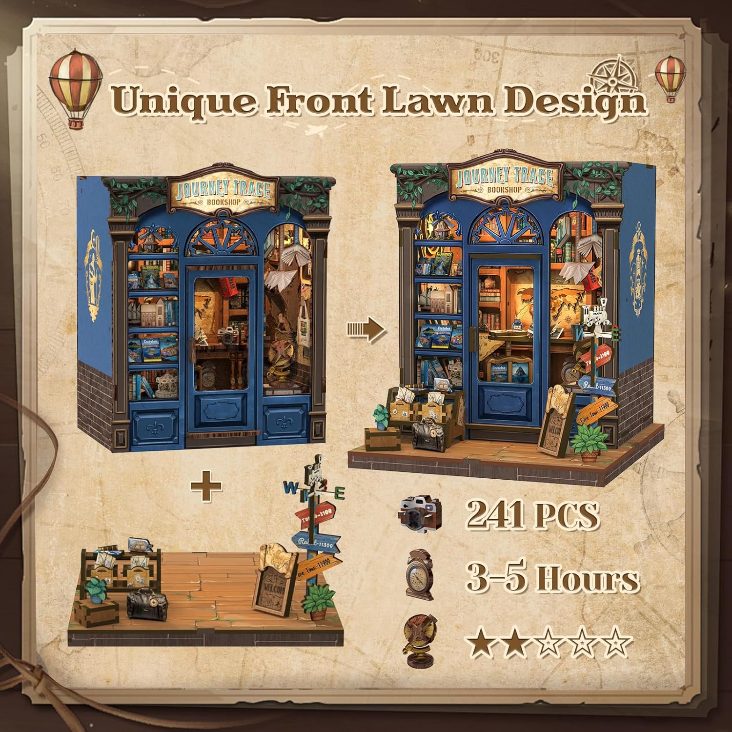Rolife Cutebee HYUKBI DIY Booknook Dollhouse Kit