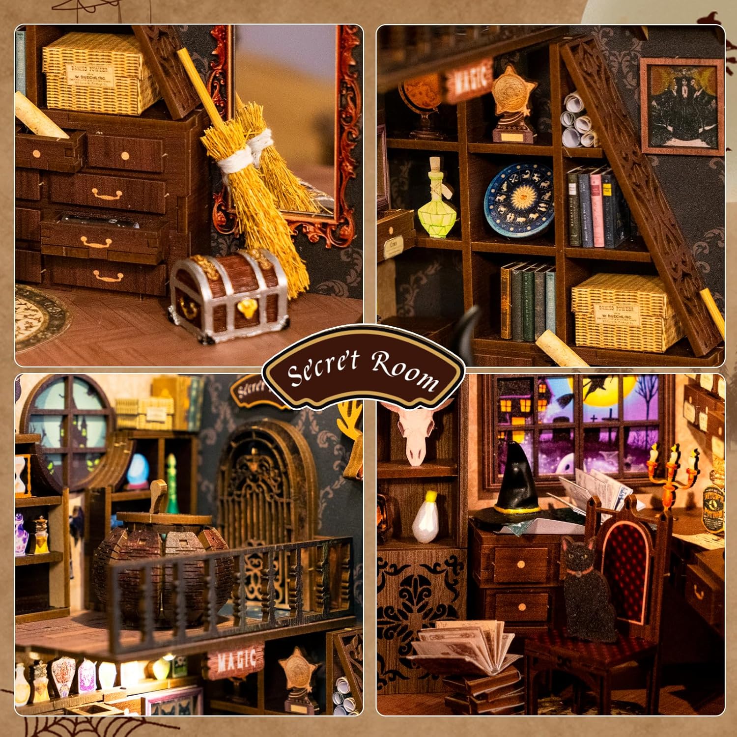 Rolife Cutebee HYUKBI DIY Booknook Dollhouse Kit 3D Wooden Puzzle 