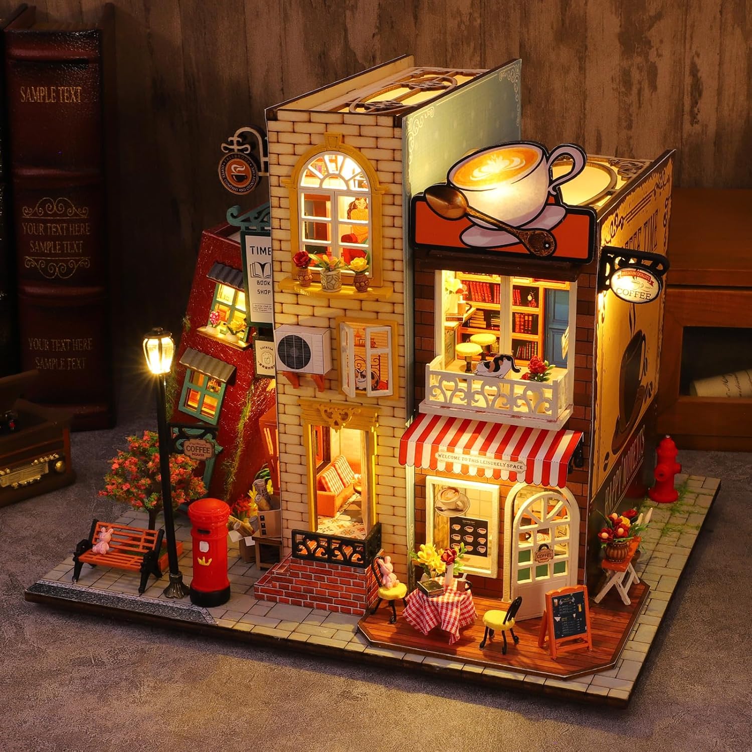 DIY Miniature Dollhouse
Rolife Cutebee HYUKBI DIY Booknook Dollhouse Kit 3D Wooden Puzzle 
Micro Building Blocks Set
Blindbox plush cute toy