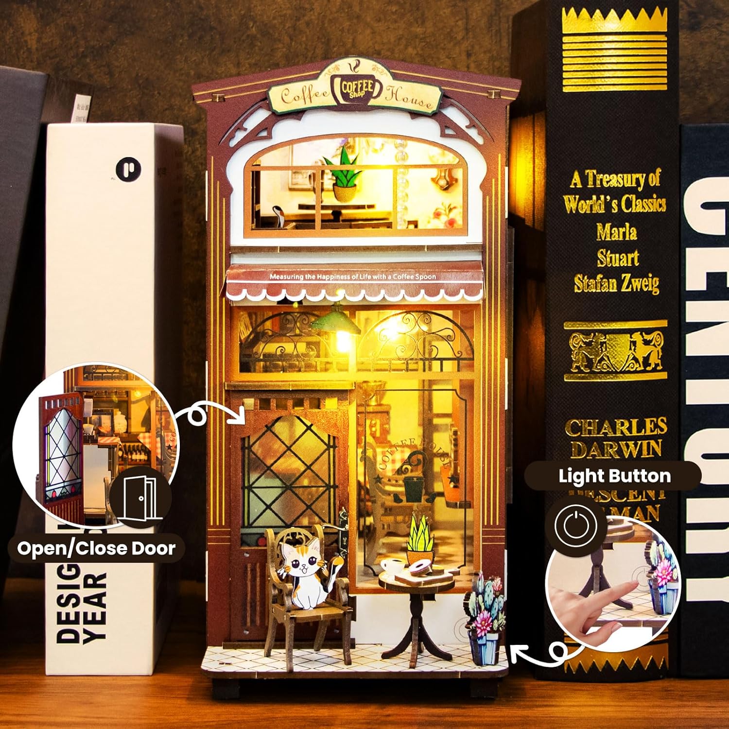 DIY Miniature Dollhouse
Rolife Cutebee HYUKBI DIY Booknook Dollhouse Kit 3D Wooden Puzzle 
Micro Building Blocks Set