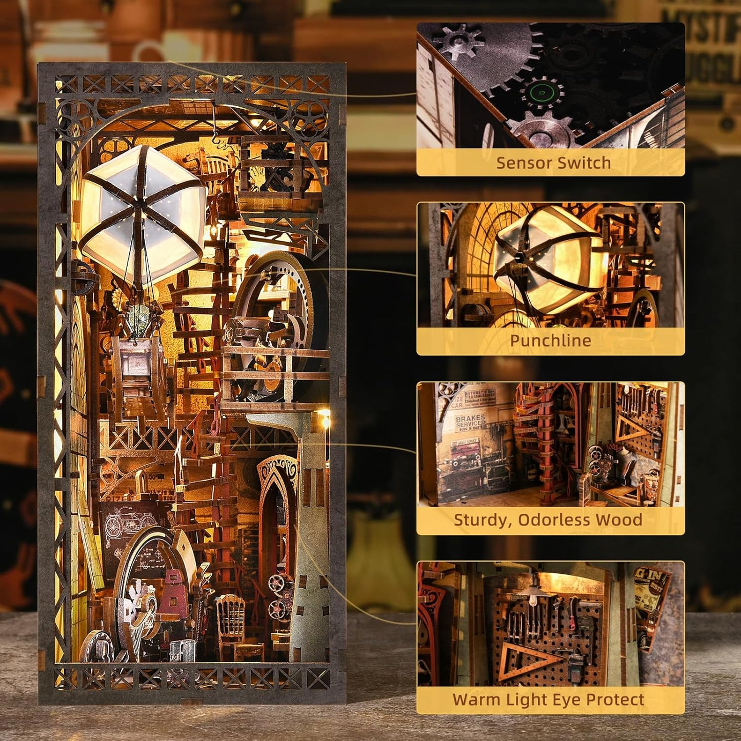 DIY Miniature Dollhouse
Rolife Cutebee HYUKBI DIY Booknook Dollhouse Kit 3D Wooden Puzzle 