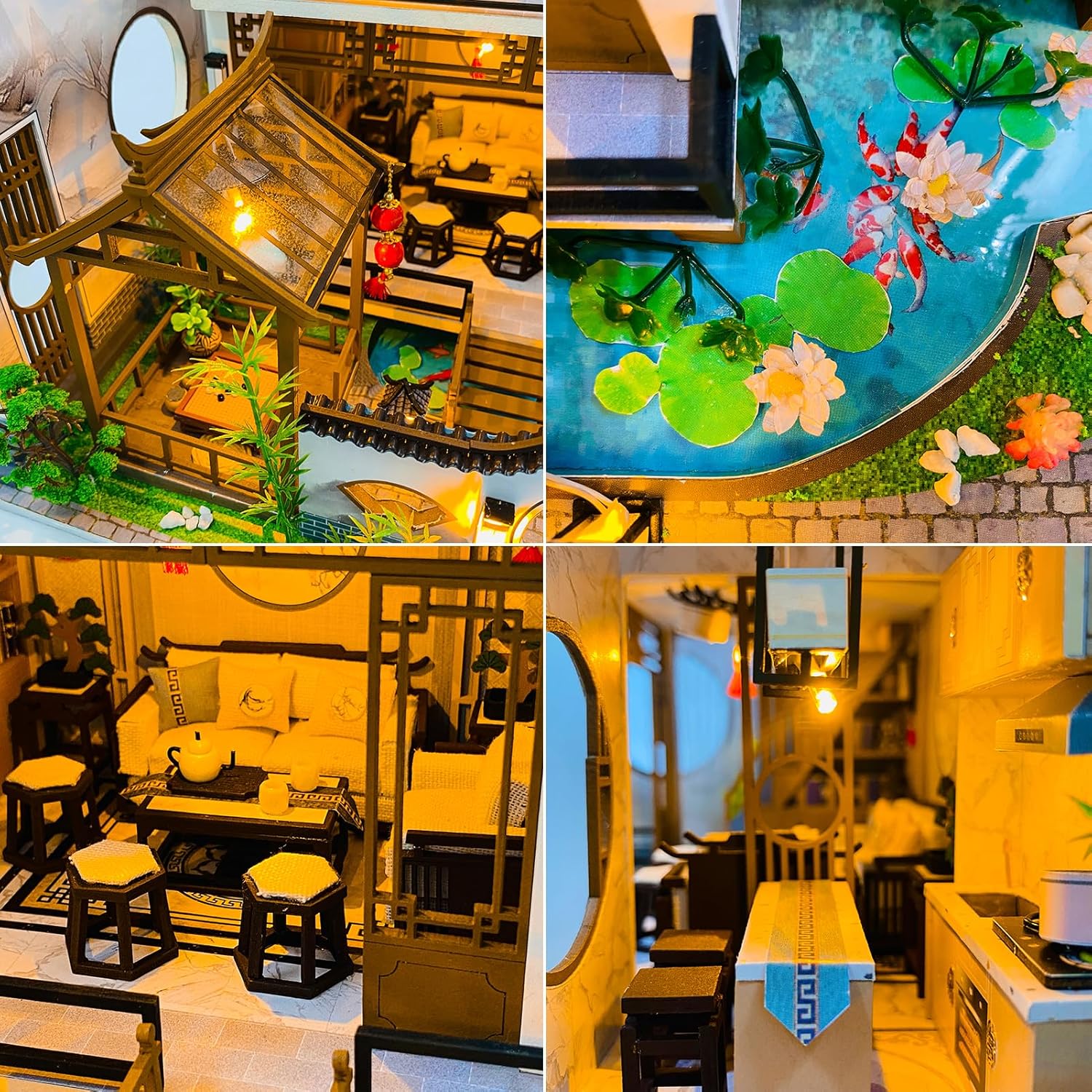 HYUKBI DIY Miniature House Kit with LED Light