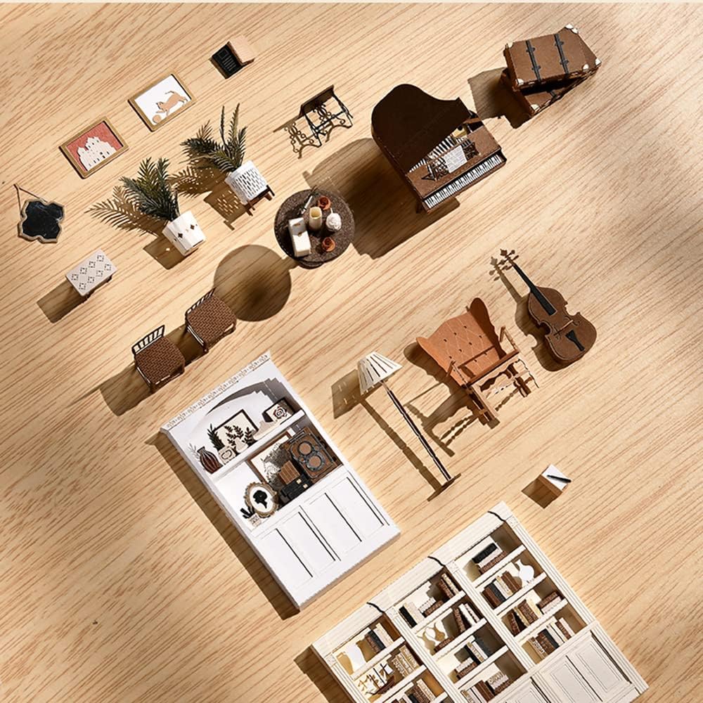 HYUKBI DIY Booknook Dollhouse Kit 