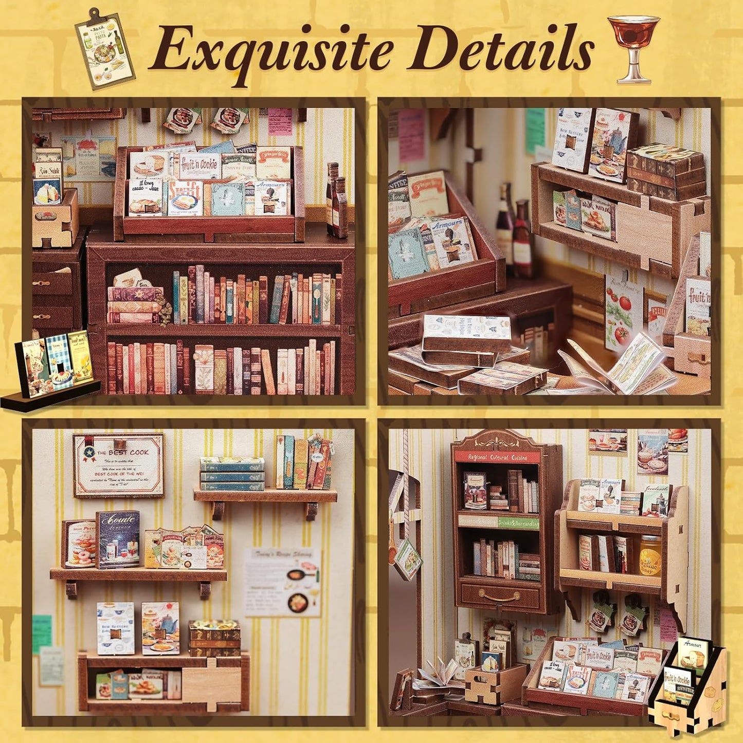 DIY Miniature Dollhouse
Rolife Cutebee HYUKBI DIY Booknook Dollhouse Kit 3D Wooden Puzzle 
Micro Building Blocks Set
