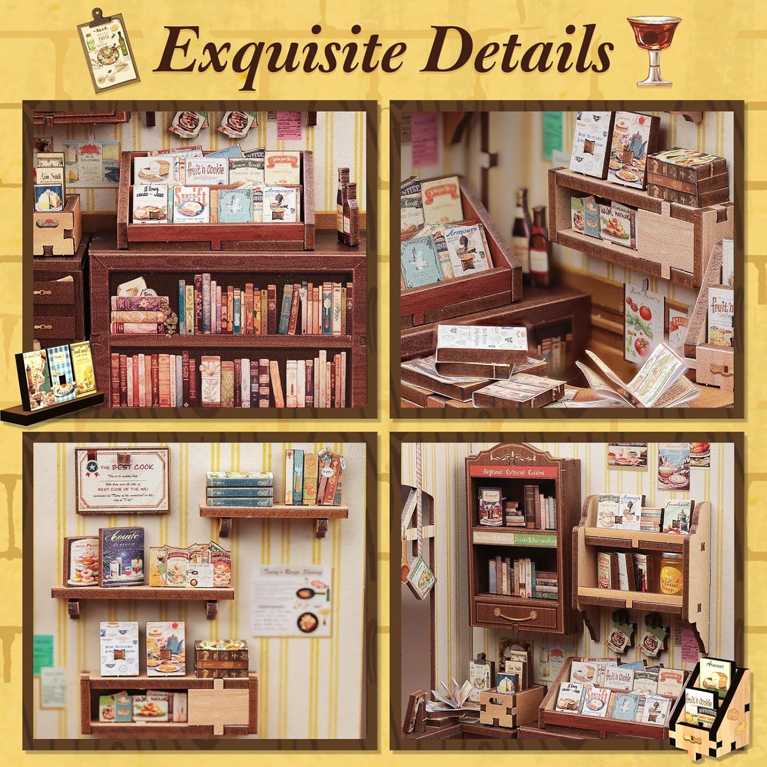 DIY Miniature Dollhouse
Rolife Cutebee HYUKBI DIY Booknook Dollhouse Kit 3D Wooden Puzzle 
Micro Building Blocks Set