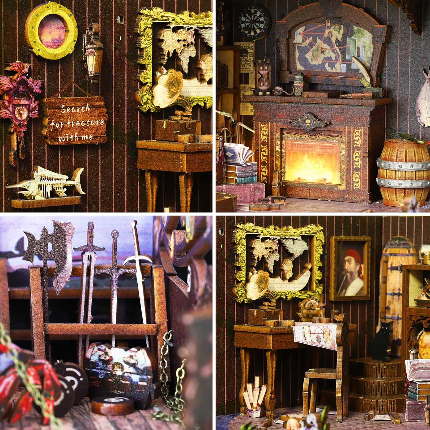 HYUKBI DIY Booknook Dollhouse Kit 