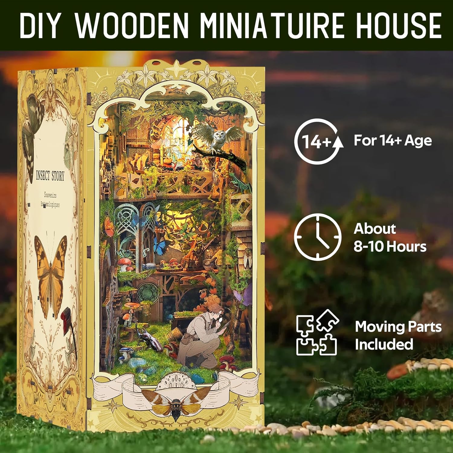 DIY Miniature Dollhouse
Rolife Cutebee HYUKBI DIY Booknook Dollhouse Kit 3D Wooden Puzzle 
Micro Building Blocks Set
Blindbox plush cute toy