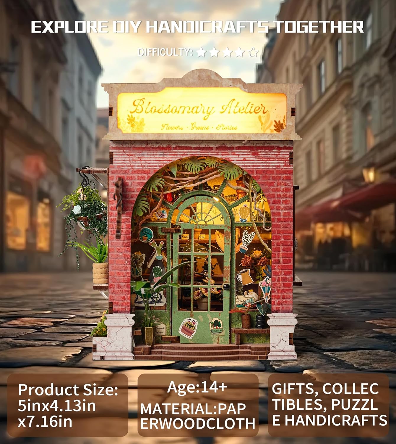 DIY Miniature Dollhouse
Rolife Cutebee HYUKBI DIY Booknook Dollhouse Kit 3D Wooden Puzzle 
Micro Building Blocks Set
Blindbox plush cute toy