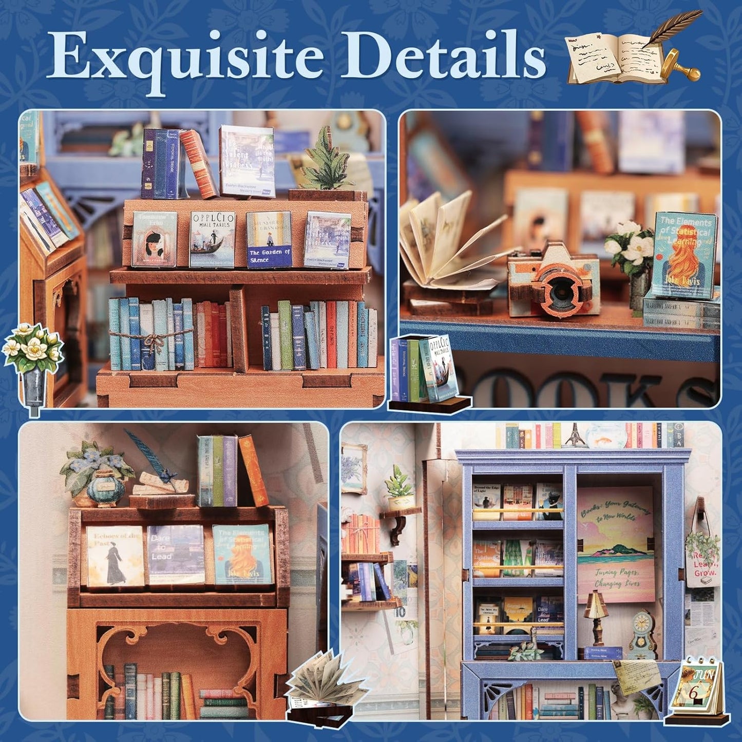 DIY Miniature Dollhouse
Rolife Cutebee HYUKBI DIY Booknook Dollhouse Kit 3D Wooden Puzzle 
Micro Building Blocks Set