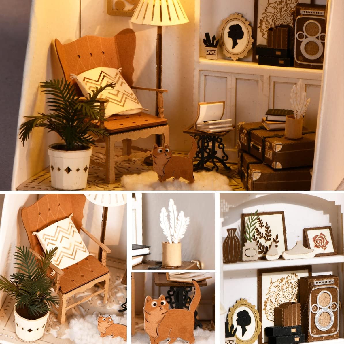 HYUKBI DIY Booknook Dollhouse Kit 