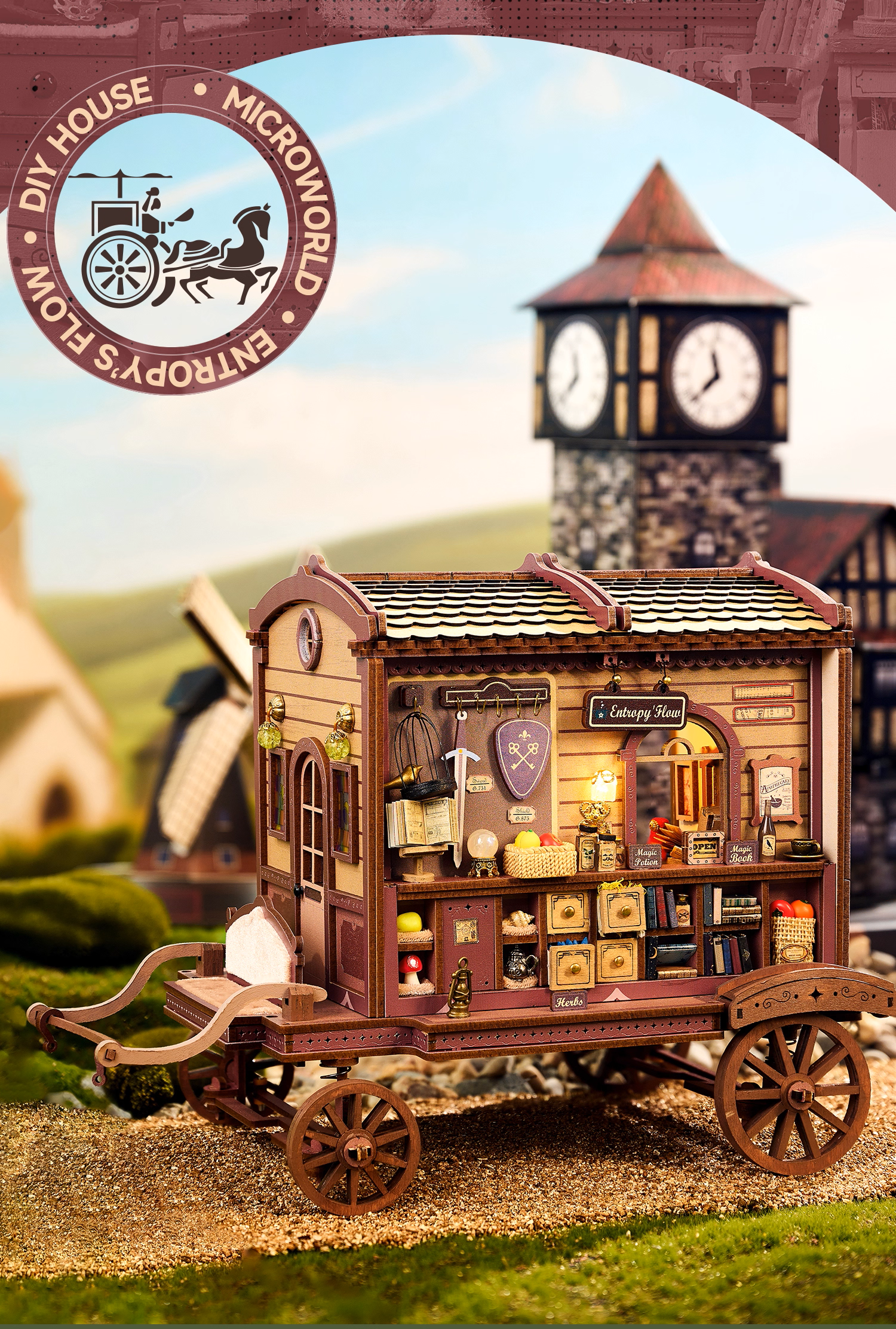 DIY Miniature Dollhouse
Rolife Cutebee HYUKBI DIY Booknook Dollhouse Kit 3D Wooden Puzzle 
Micro Building Blocks Set
Blindbox plush cute toy