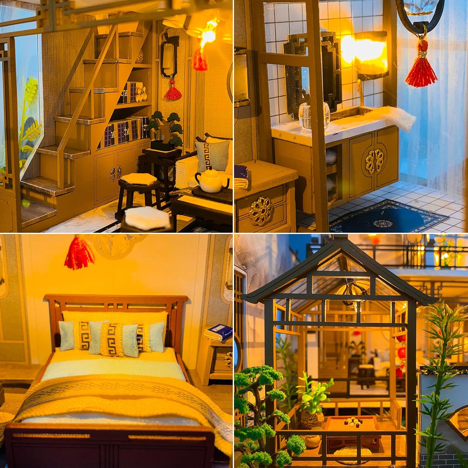 HYUKBI DIY Miniature House Kit with LED Light