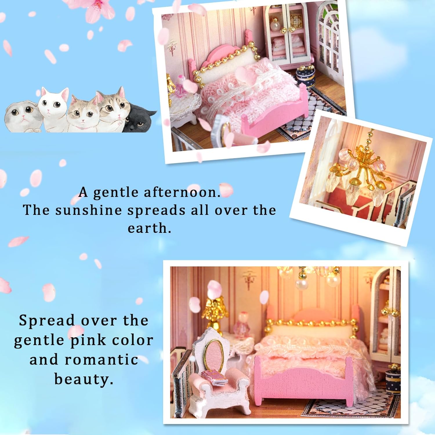 HYUKBI DIY Miniature House Kit with LED Light