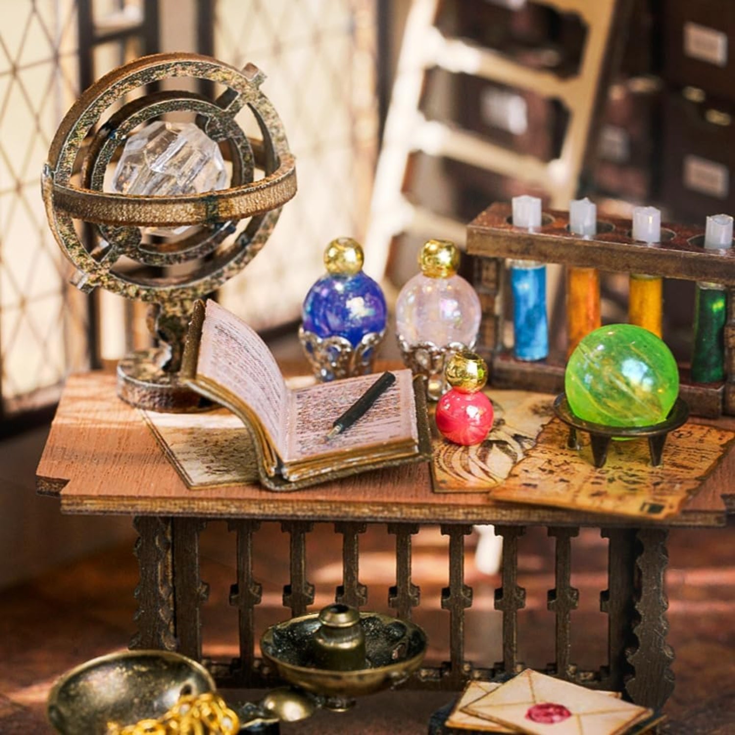 DIY Wooden Dollhouse Miniature Kit with LED-Magic House 
