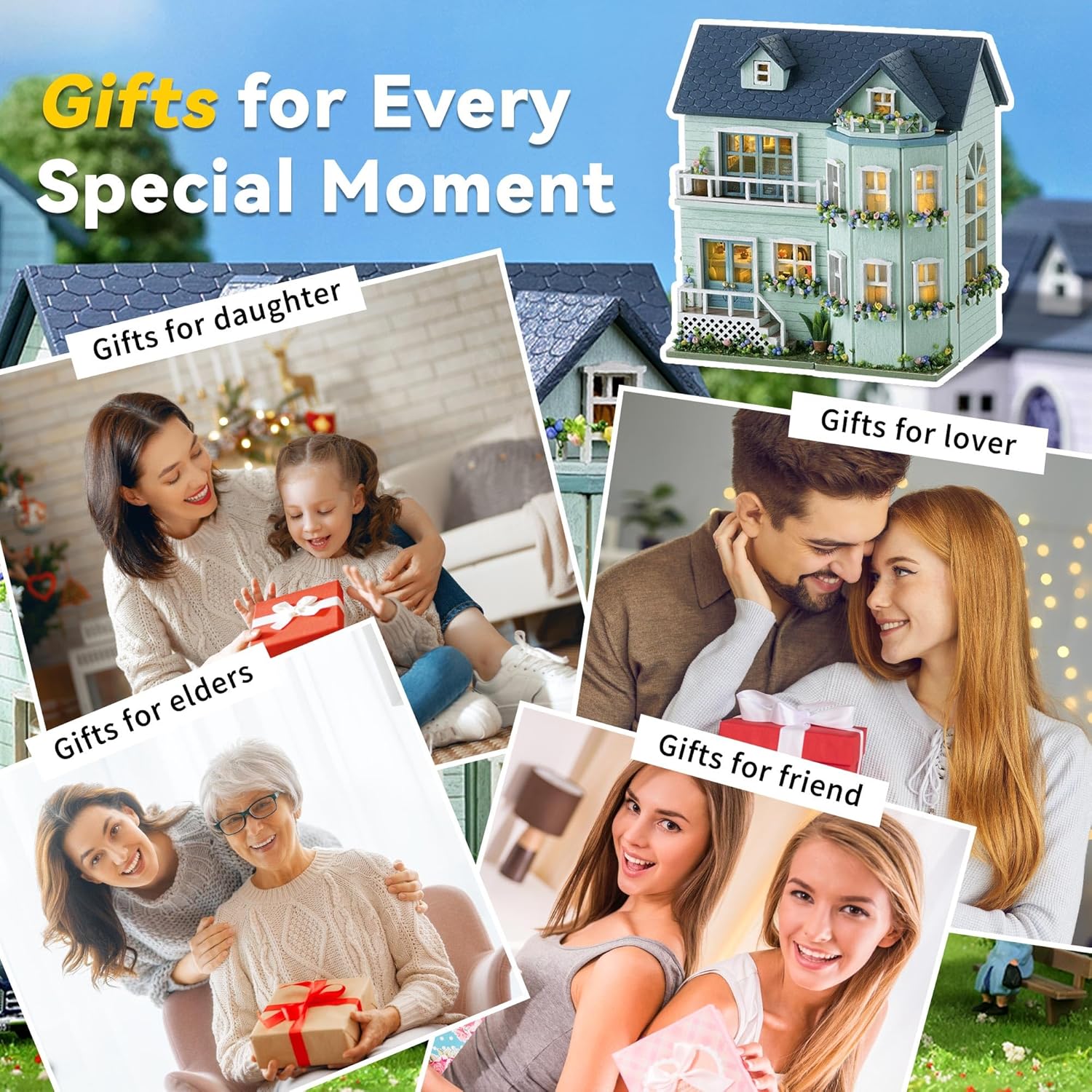HYUKBI DIY Miniature House Kit with LED Light