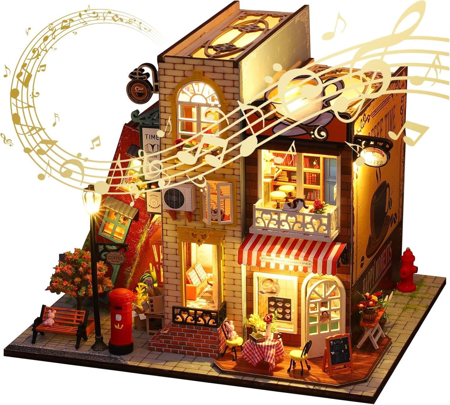 DIY Miniature Dollhouse
Rolife Cutebee HYUKBI DIY Booknook Dollhouse Kit 3D Wooden Puzzle 
Micro Building Blocks Set
Blindbox plush cute toy