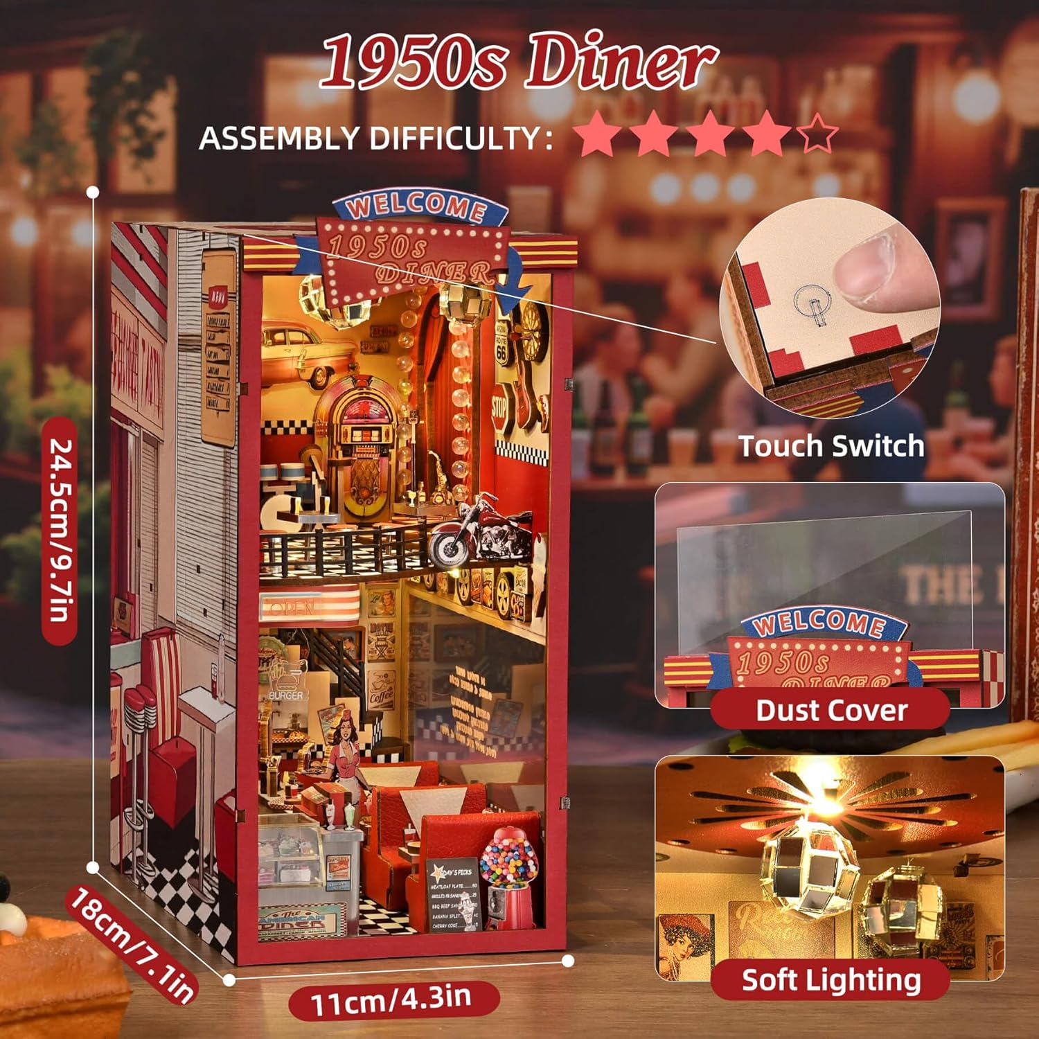 Building block, 1000pcs jigsaw puzzle, 2025 new puzzle, Adult Puzzle, Cartoon Puzzle, jigsaw puzzles, Acrylic Puzzle, puzzle 2000, DIY Miniature Dollhouse, Rolife, Cutebee, HYUKBI, DIY Booknook, Bookend, Dollhouse Kit, 3D Wooden Puzzle, Micro Building Blocks Set, Christmas Holiday gift, home decor, table decor