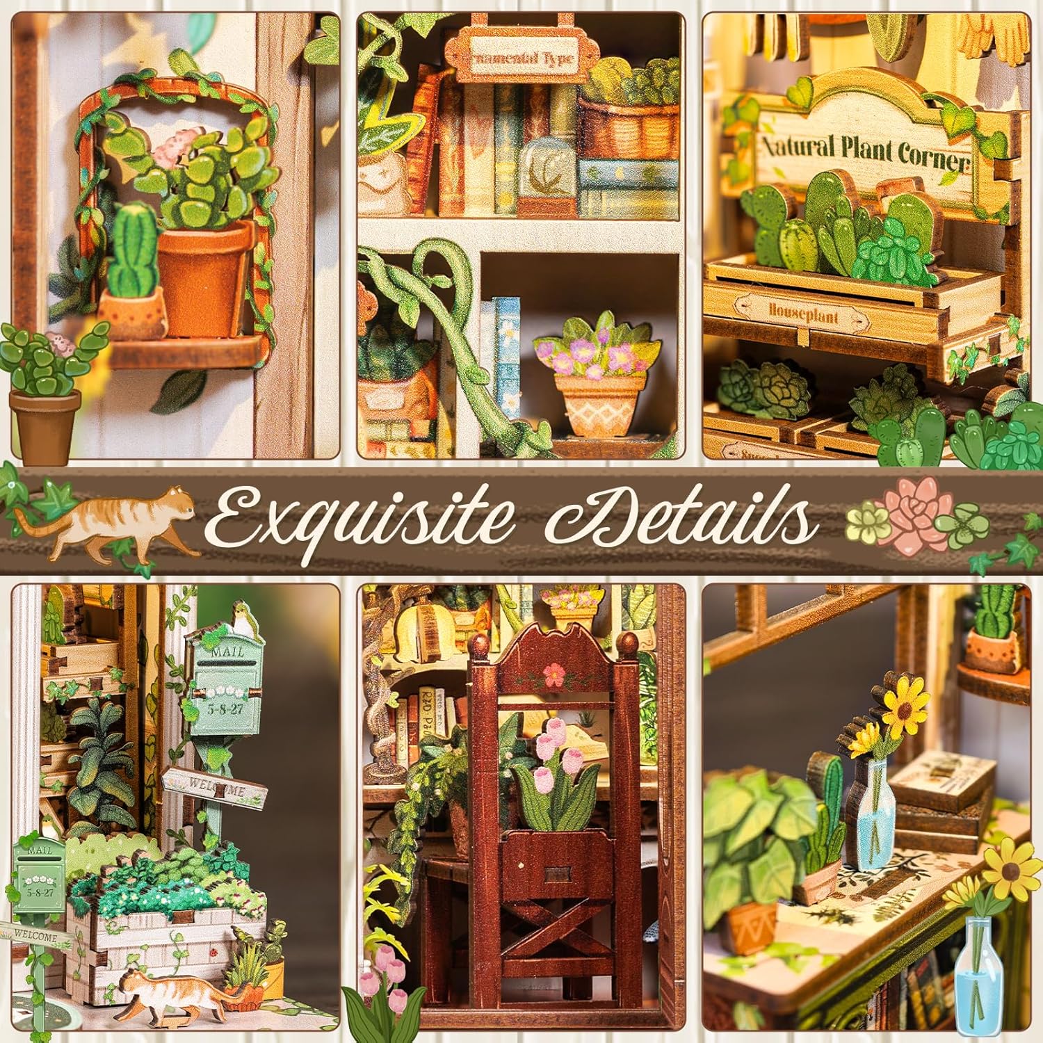 HYUKBI DIY Booknook Dollhouse Kit