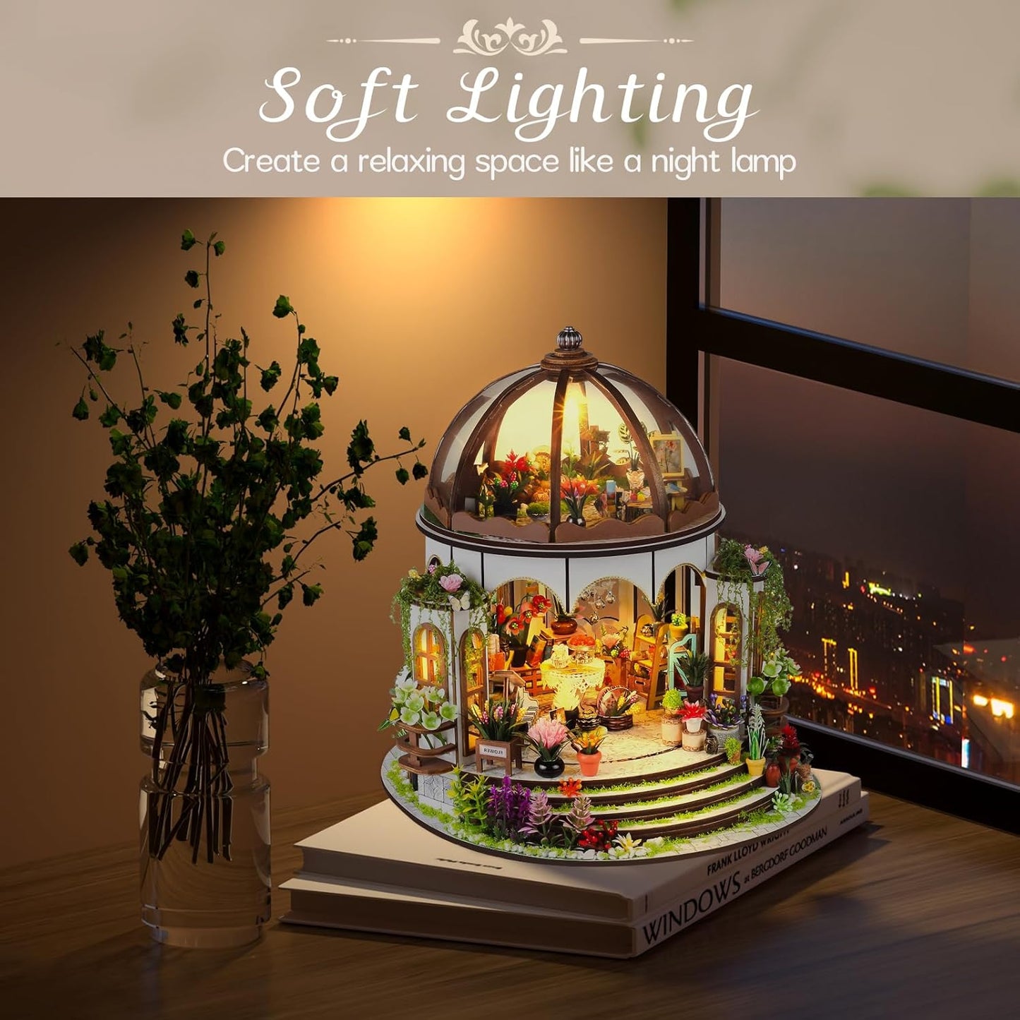 HYUKBI DIY Miniature House Kit with LED Light
