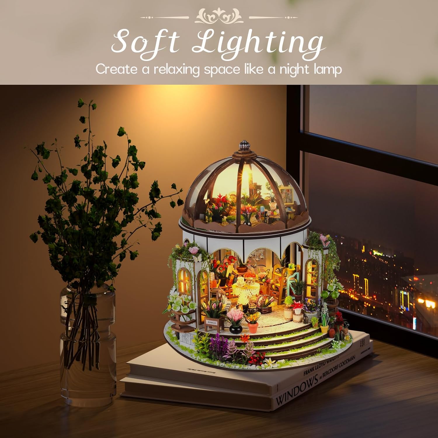 HYUKBI DIY Miniature House Kit with LED Light