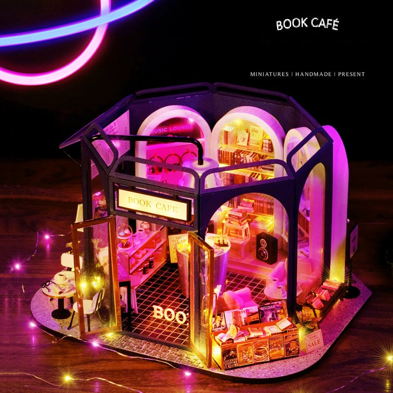 HYUKBI DIY Miniature House Kit with LED Light