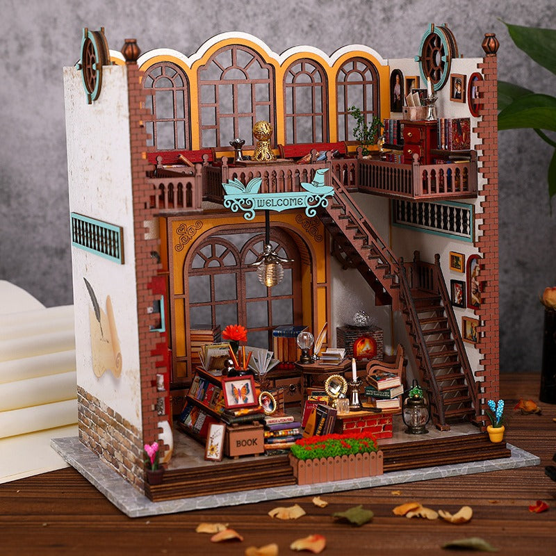 DIY Miniature Dollhouse Kit- Diorama Book Nook