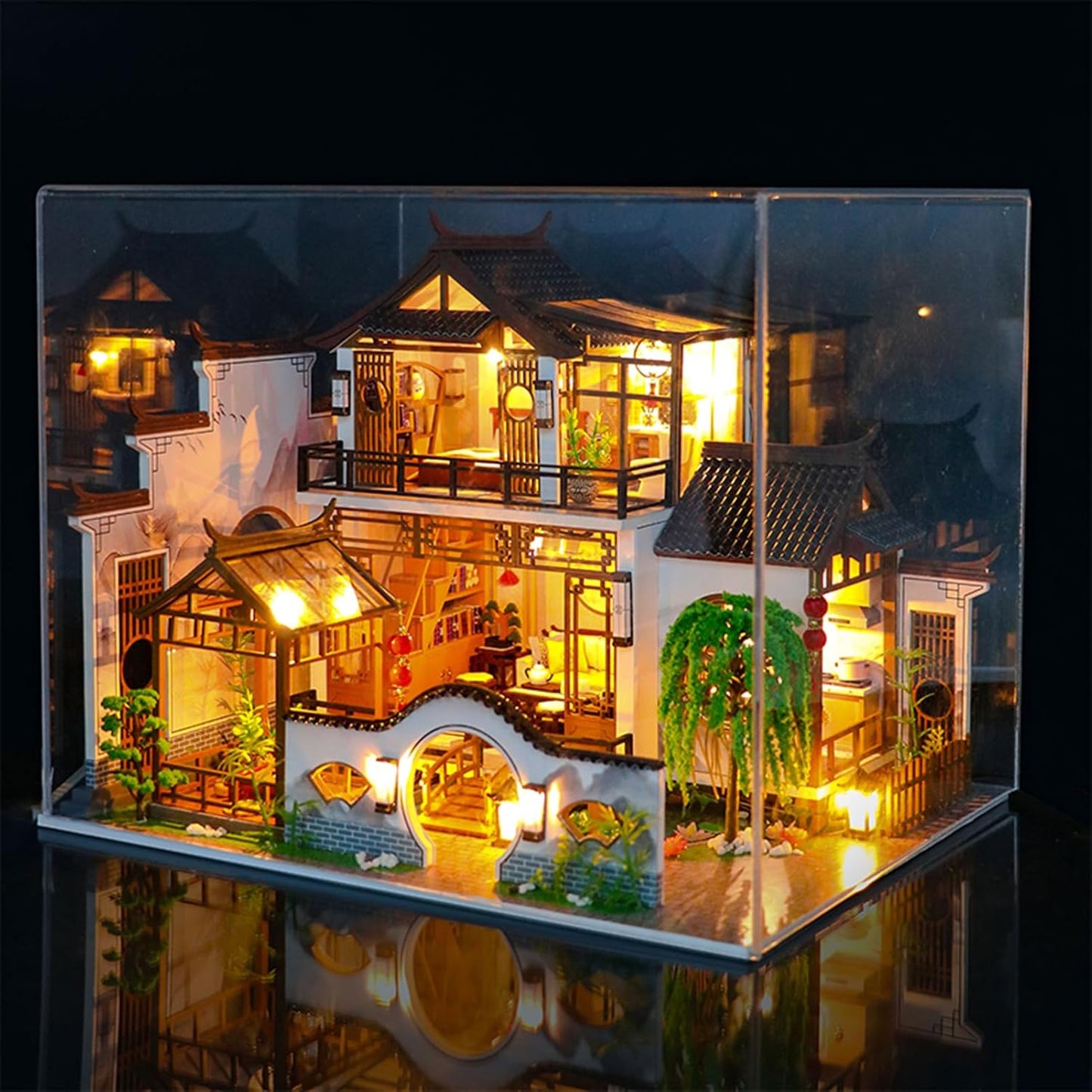 HYUKBI DIY Miniature House Kit with LED Light