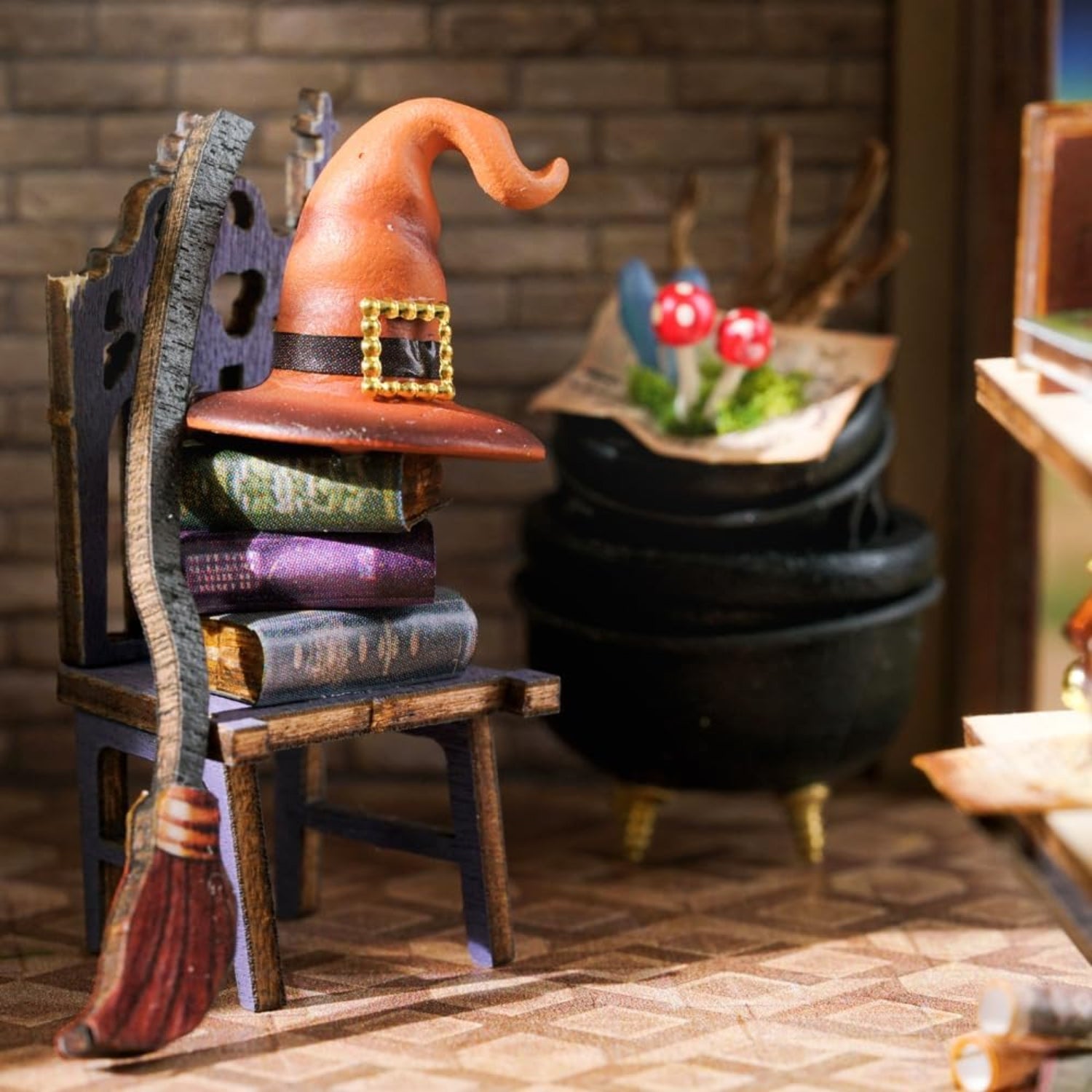 DIY Wooden Dollhouse Miniature Kit with LED-Magic House 