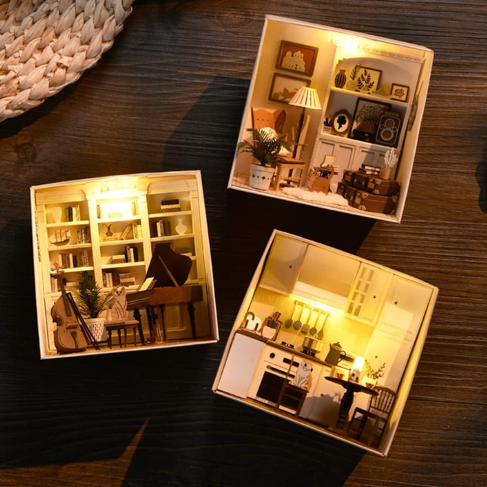 HYUKBI DIY Booknook Dollhouse Kit 