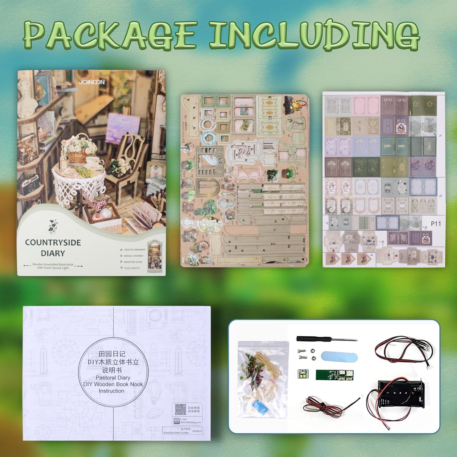 HYUKBI DIY Booknook Dollhouse Kit