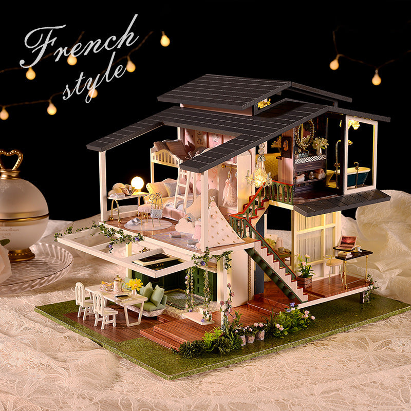 HYUKBI DIY Miniature House Kit with LED Light