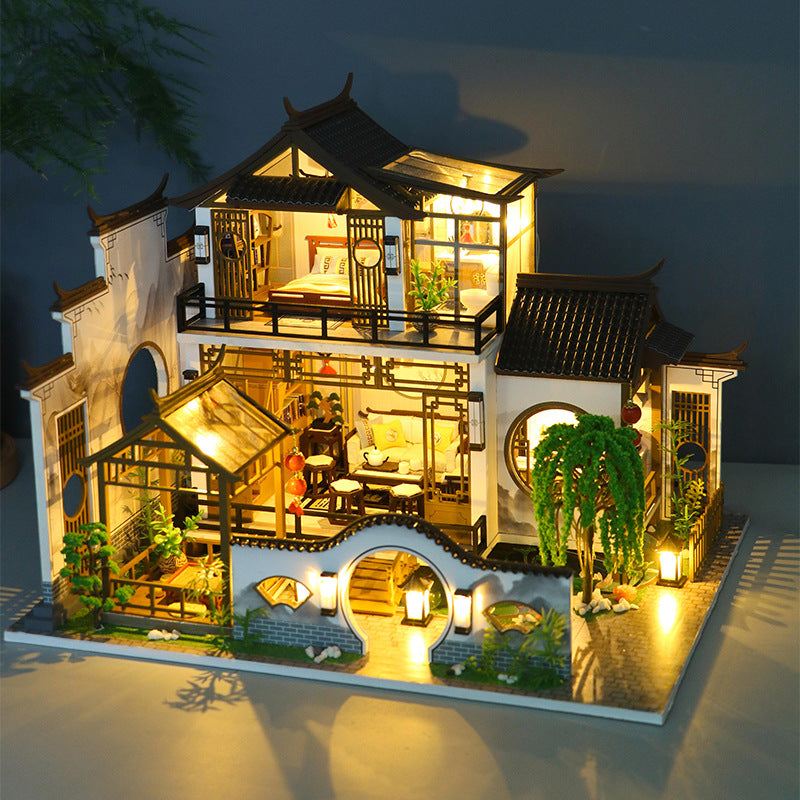 HYUKBI DIY Miniature House Kit with LED Light